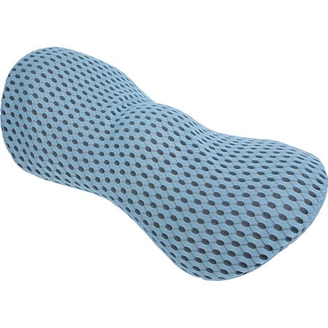 Coussin Lombaire Multifonction Portable Dossier Soutien Lombaire Respirant pour Bureau Maison Auto (Bleu) (1/5)