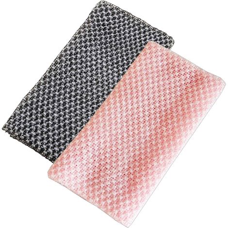 2 gants de toilette exfoliants, longueur extra pour le dos, en polyester et fibre de carbone, pour hommes et femmes, usage quotidien (1/5)