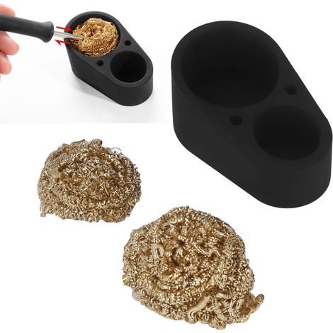 Support de nettoyage pour panne de fer à souder, boîte à résidus de soudure en silicone souple, nettoyant pour pannes de fer à souder, nettoyant pour filaments (1/5)