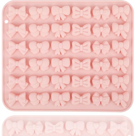 Moule à Nœud, Moule en Silicone pour Chocolat Fondant Bonbons Gélifiés Cake Pops Gelée Biscuit Cupcake (Carré) (1/5)