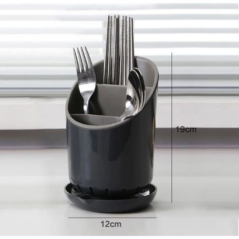 Tube de rangement pour baguettes avec égouttoir intégré - Organisateur de cuisine - Boîte à baguettes-AquaForge (1/5)