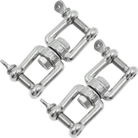 Anneau Pivotant Manille Connecteurs Suspension Acier Inoxydable 304 pour Fauteuil Suspendu Balançoire Sac de Frappe Yoga Meubles 2 Pièces (1/5)