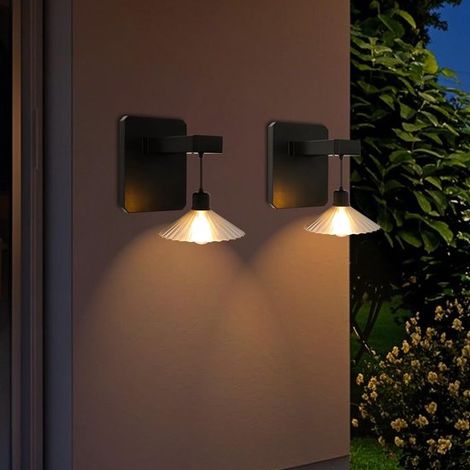 Luci solari da esterno Century of Lights - Set da 2 - Impermeabili IP65 - Accensione/spegnimento automatico - 36 ore di illuminazione - Per giardino, patio, garage (1/5)