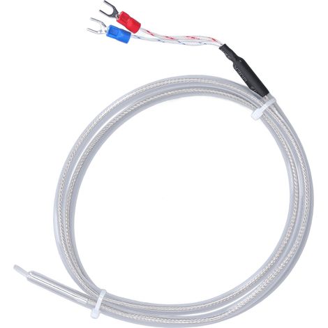 BERM Thermoelement Typ K, hochpräzise PT100 Temperaturfühlersonde, 0–200 °C, 1 Meter Länge (1/5)