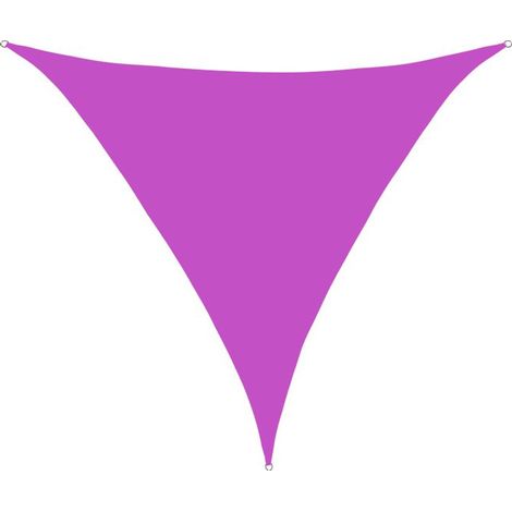 Voile d'ombrage Triangulaire 4x4x4m Imperméable Toile Ombrage UV Protection pour Patio Jardin, Terrasse,Extérieur, Balcon,Violet (1/5)