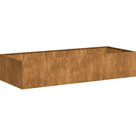 Pflanzkübel Rostig 200x80x40 cm Wetterfester Stahl vidaXL (1/5)
