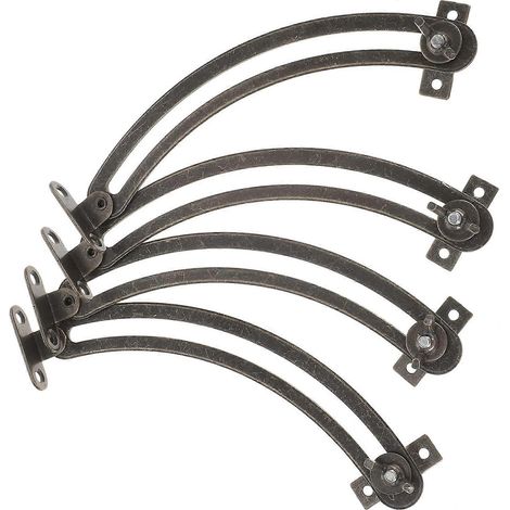 Charnières de porte de placard à fermeture amortie LALAFINA, en fer robuste, 175 mm, lot de 4 (1/5)