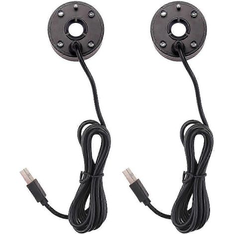 Mini atomiseur noir avec lumière LED, alimenté par USB. (1/5)