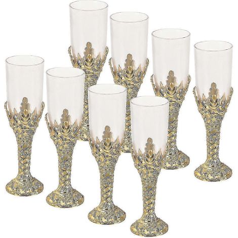 Lot de 12 verres à vin de style européen vintage, gobelets rétro pour whisky et réceptions (fêtes, églises, etc.)