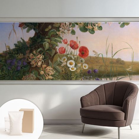 Carta Da Parati Non Tessuto - Di Alta Qualità Per Il Soggiorno La Cucina - Tendenze Moderne - Vlies Ecologico Idillio floreale 250x104 cm (1/5)