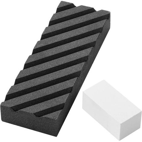 Jeu de pierres à aiguiser à double grain - Gros grain et grain fin - Aplanissez facilement vos pierres à aiguiser (1/5)