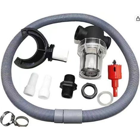Roof Water Collection Hose, Rain Collector, Rain Collector with Filter, Rain Collector Kit, PVC Fittings, Downspout Collector (100mm) (1/2)