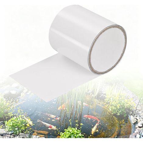 Ruban de réparation pour film de bassin - 10 x 150 cm - Ruban adhésif imperméable (10 cm x 150 cm, blanc) (1/5)