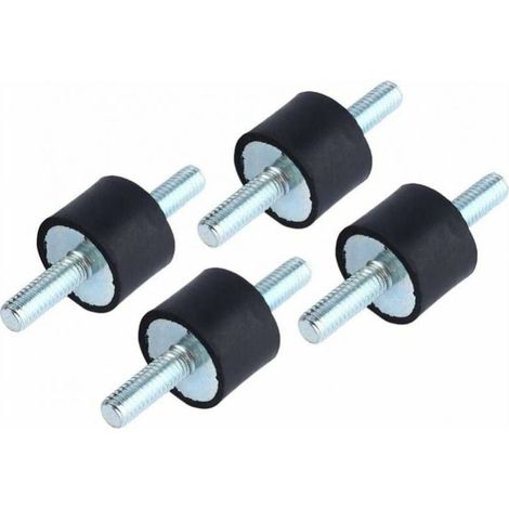 4pcs M6 Rubber Anti-Vibration Isolation Mounts Air Compressor Pump Shock Absorber Isolator Mount with 20 x 15 Screws (1/4)