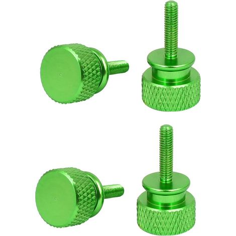 Vis moletées M3x12mm vertes en alliage d'aluminium pour boîtier d'ordinateur (lot de 4) (1/3)