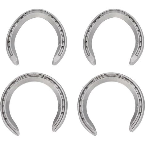 4 Hufeisen aus Aluminiumlegierung, Reitausrüstungsset, Sattlerzubehör, Reitwerkzeug (1/5)