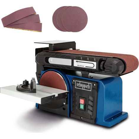 [NEUWERTIG] [NEUWERTIG] Scheppach Band- und Tellerschleifer BTS900 mit 6-tlg. Zubehör  Schleifmaschine 370W  230V  2850 min-1  Schleifteller Ø 150mm  Bandschleifer