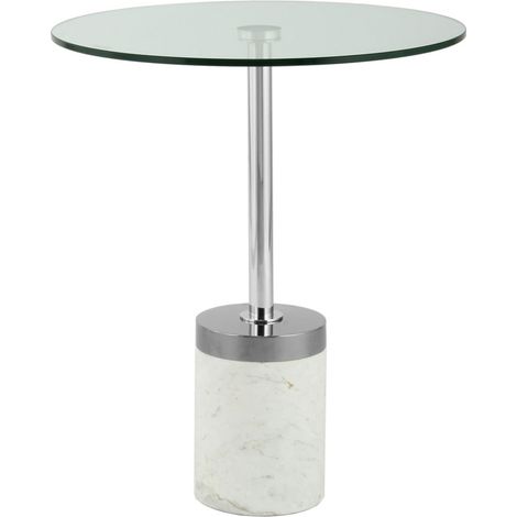 Tavolino da salotto Lana con base in marmo e vetro (1/3)