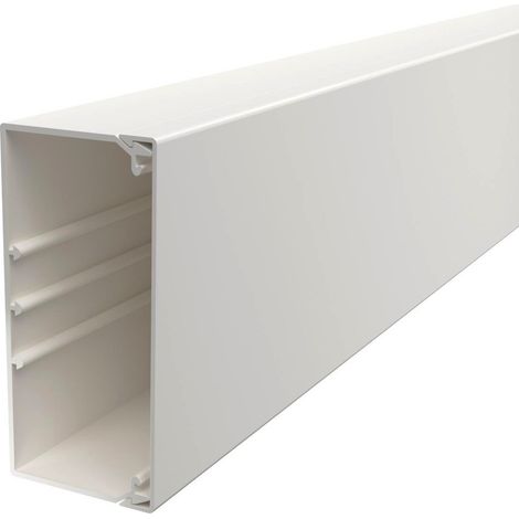 OBO Bettermann Canale da parete e da soffitto con foratura sul fondo 60x130x2000 polivinilcloruro bianco puro RAL 9010, 6191223