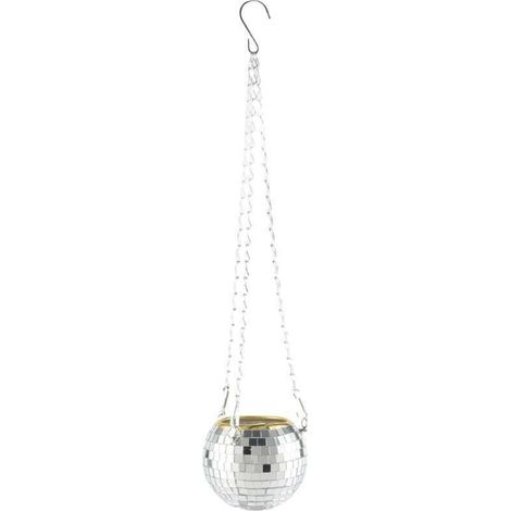 Miroir Décoratif Réflecteur Boule Disco pour Jardin Extérieur Pots de Fleurs Suspendus (1/4)