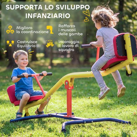 Balancelle tournante Bilico Altalena 360°, assise pivotante pour jardin, 253 x 96 x 75 cm, multicolore (1/5)