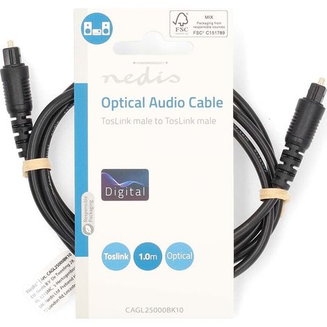 Nedis AUDIOKABEL TOSLINK ST/ST (CAGL25000BK10     1M)