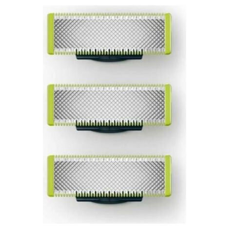 Applicable à Philips OneBlade - Lames de rechange, pour rasoir/tondeuse électrique OneBlade, acier inoxydable robuste, taille, stylisation et rasage, lot de 3 (1/4)