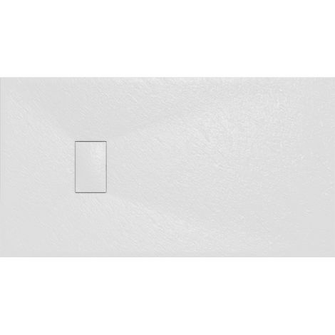 Aquariss SMC Slate Effect Shower Enclosure Tray Base 70cm Wide and Length 130cm White