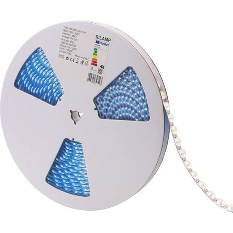 Ruban LED 10M 24V 24W/M SMD IP20 pour Enseigne Lumineuse - Blanc Neutre 4000K - 5500K - SILAMP