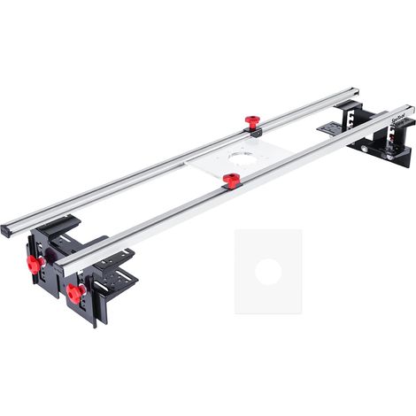 Guide Défonceuse Bois Rail pour Routeur Rail de Guidage pour Routeur Rail de Défonceuse Axes Réglables Router Sled pour Aplanissement de Grandes Surfaces Irrégulières (1/5)