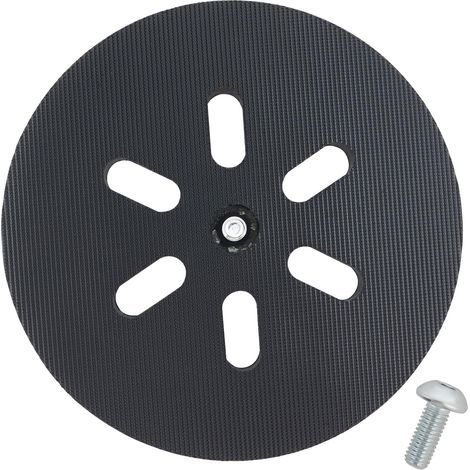 Plateau de ponçage de remplacement de 6 pouces, compatible avec les ponceuses excentriques Bosch ROS65VC, 1250DEVS, 3727DVS et 3727DEVS — Plateau de support à 6 trous (système auto-agrippant) (1/3)