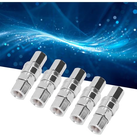 Fünf Sets werden zusammen verkauft: Schnellkupplung Typ C, pneumatische Schnellkupplung aus Edelstahl, 1/4"-Innengewinde. (1/5)