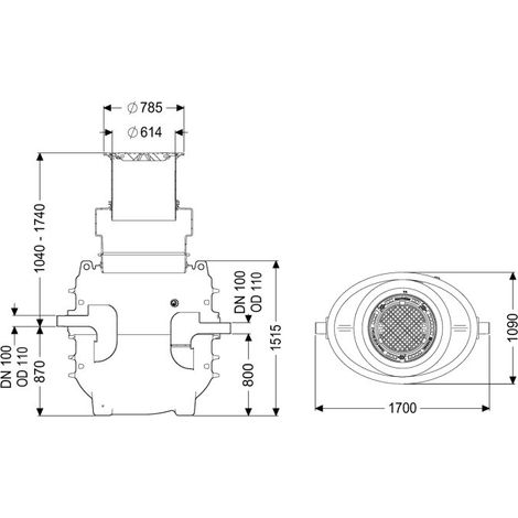 KESSEL 95020-170B Séparateur de graisse EasyClean encastré