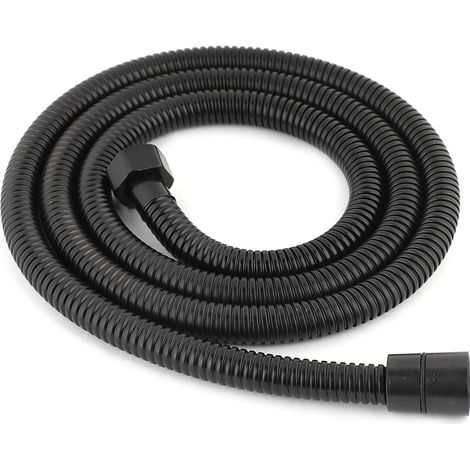 Flexible Duscharmatur, 150 cm (59 Zoll), Edelstahl, schwarz, G1/2"-Anschluss (1/5)