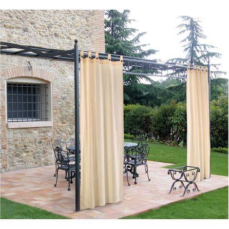 TENDA PER GAZEBO CON PASSANTI E BOTTONI cm.160 x H.270 - beige