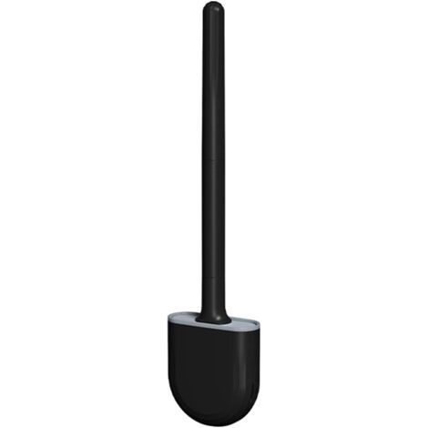 Brosse de Toilette,Brosse WC,Balai WC,Brosse WC Silicone et Support Balayette WC Ventilée Séchage Rapide sans Odeur Brosse pour Toilette de Salle de Bain (1/5)