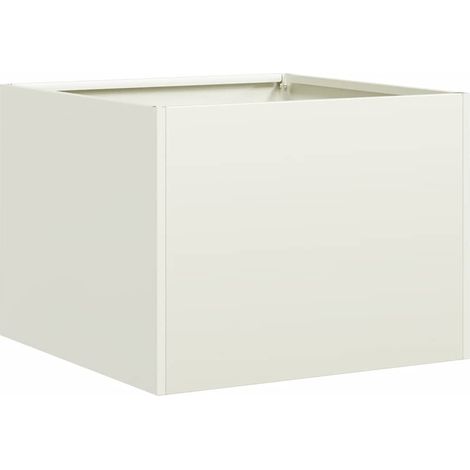 Maison Exclusive - Jardinière blanc 40x40x30 cm acier