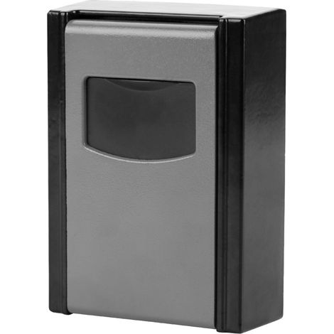 Boîte à clés murale à code 4 chiffres, coffre-fort de rangement sécurisé pour clés, verrouillage, outil de sécurité (Gris) (1/5)