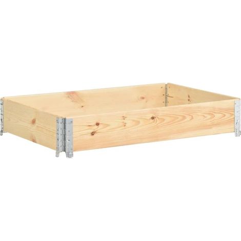 Jardinière surélevée 80 x 120 cm bois de pin solide (1/5)