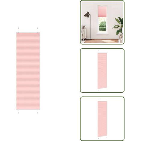 vidaXL Store plissé rose 55x200 cm largeur du tissu 54,4 cm polyester (1/5)