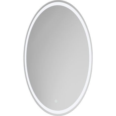 Manele 500mm x 700mm Oval Illuminated Dimmable LED Mirror with Demister and Touch Sensor (1/5)