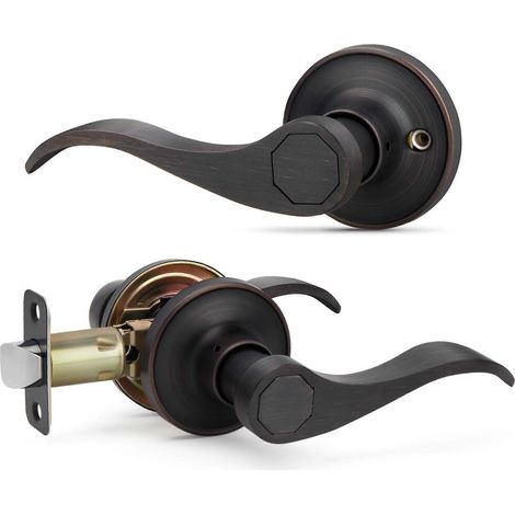 Türgriff – Schlüsselloser bronzefarbener Innentürgriff, langlebig und modern im Design.