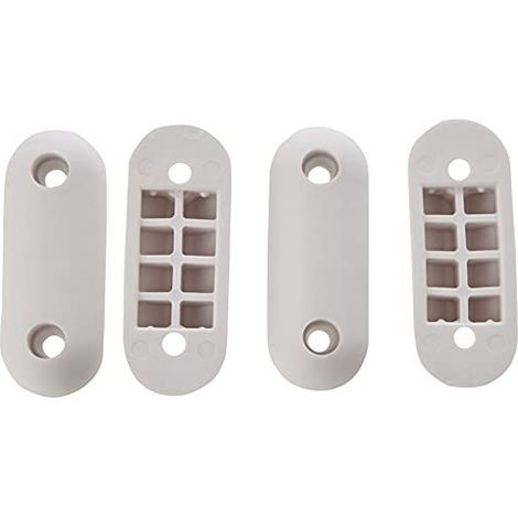 Merriway BH04469 Set Cuscinetti di Appoggio per Tavolette WC X 60 Mm, e 2 X 19 Mm, Rotondo, in Gomma, Bianco (1/3)