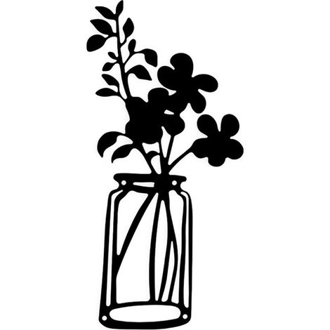 10 cm Art mural métal noir style ferme élégant, décoration murale pour salon jardin (1/5)
