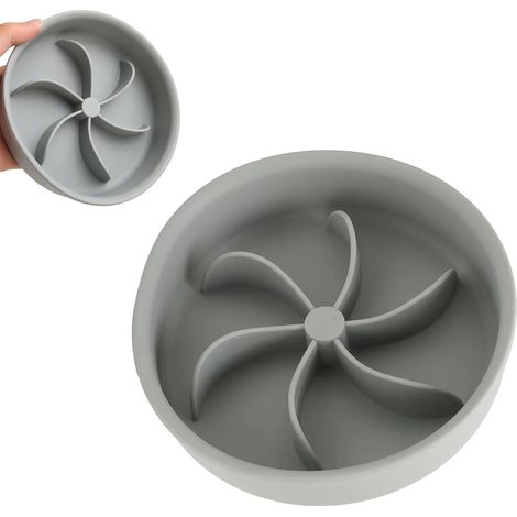 Bol d'alimentation Lente, Silicone épaissi Empêchant L'étouffement Colonne en Forme De Pétale Coins Arrondis Chien Mangeoire Lente pour Chiens De Toutes Races (1/5)