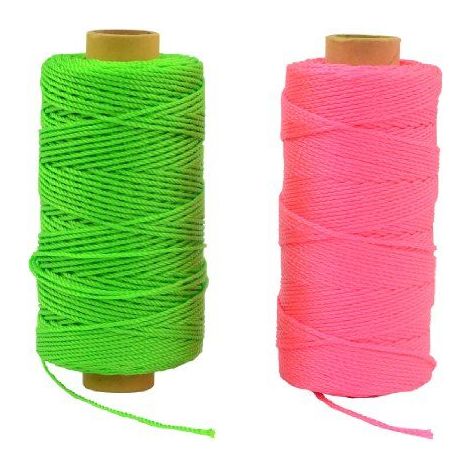 Brique (Macons) 152m De Ligne (500ft) Vert Et Rose Assortiment