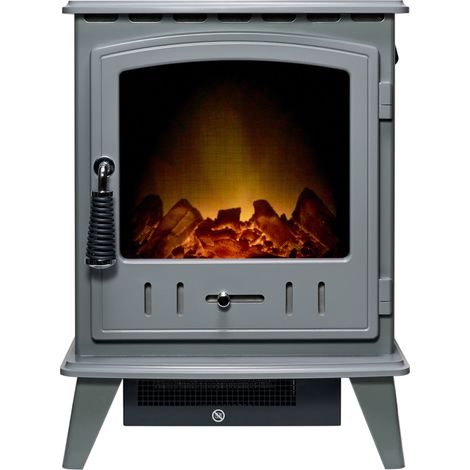 Adam Aviemore Electric Stove in Grey Enamel (1/5)