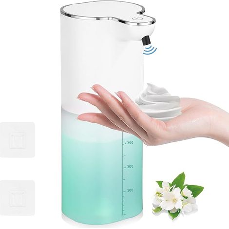 Distributeur de savon automatique mural avec rechargeable par USB pour cuisine salle bain 400 ml (1/4)