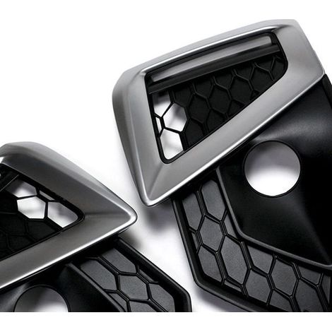 1 pair of fog light bezels for Audi A4L 20-22, B9 fog light bezels, sport fog light bezels, fog light covers and front bumper. (1/5)