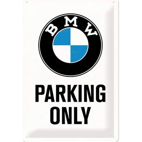 Nostalgic Art 22241 BMW-parking Only White soggetto, 20 x 30 cm